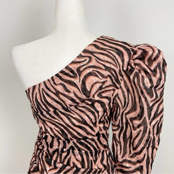 Dundas x Revolve Norma Mini Dress Natural Zebra Size S - Picture 8 of 15